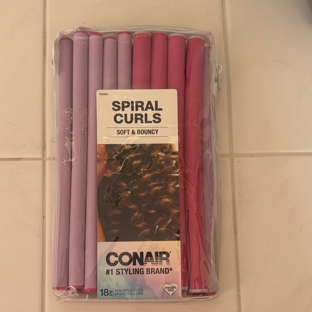 Conair Spiral Curlers Set - Pink and Purple